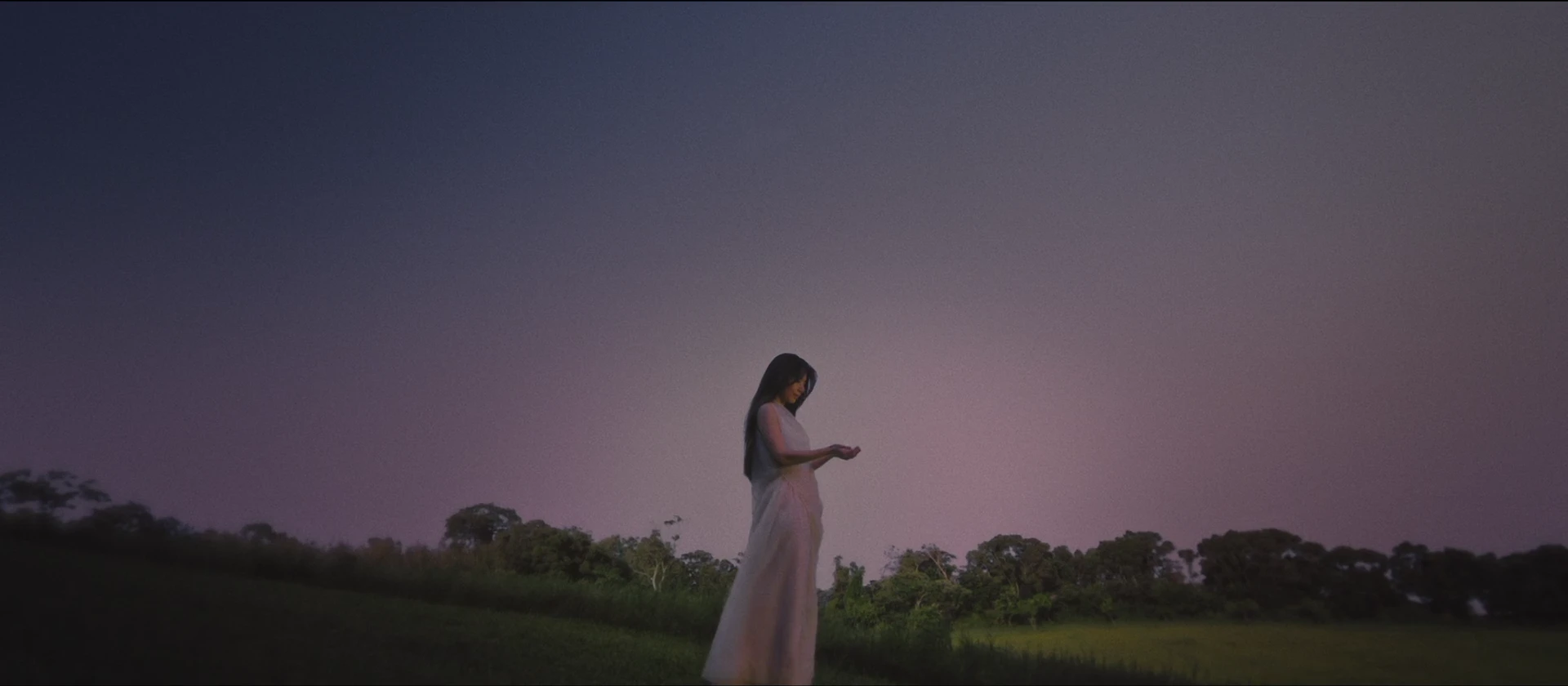 A figure at dusk