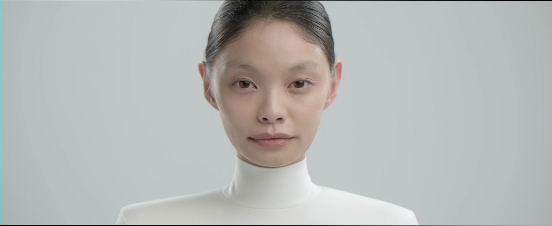 Portrait against a white background
