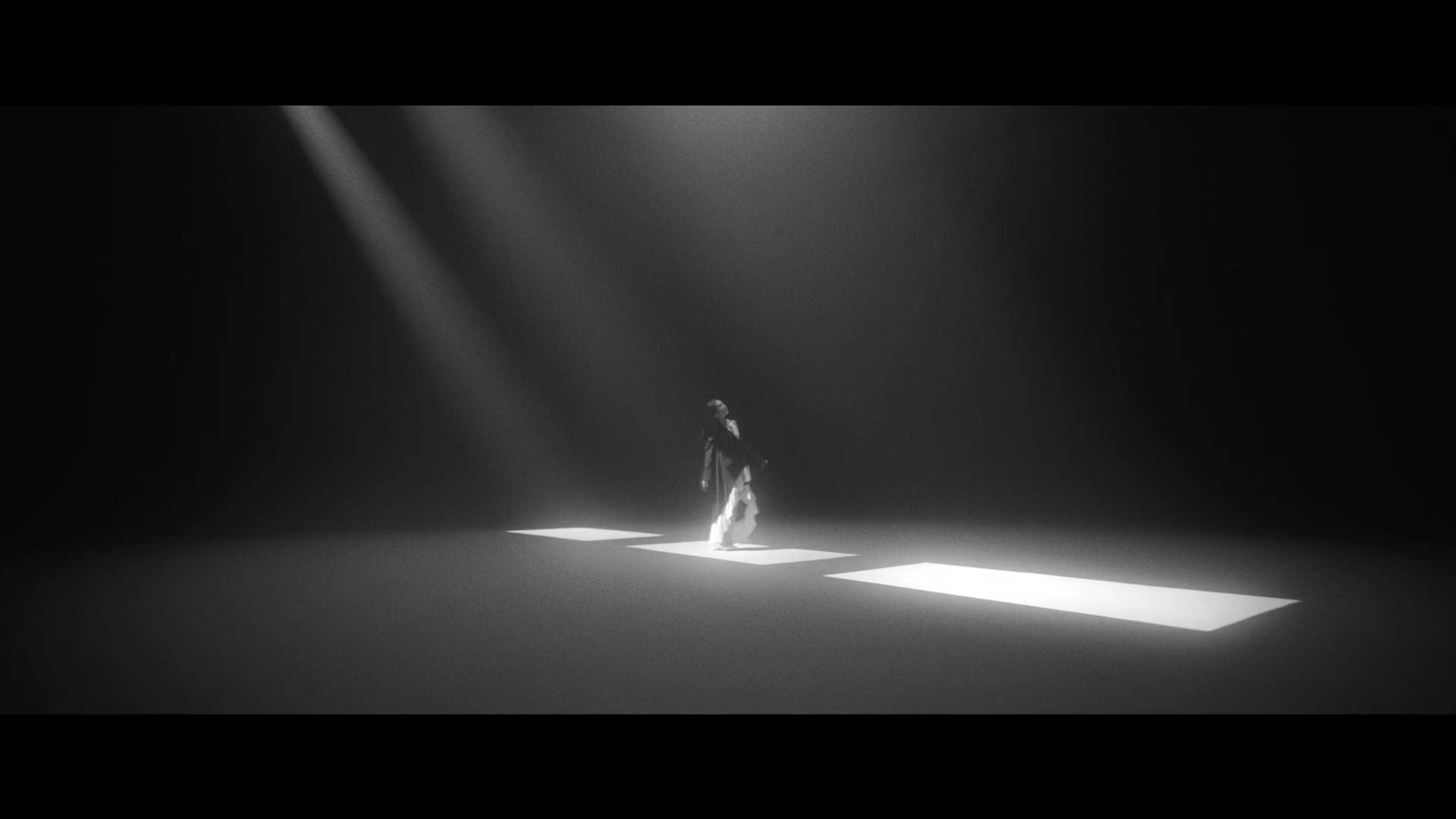 you are a liar — Figure in a geometric pool of light